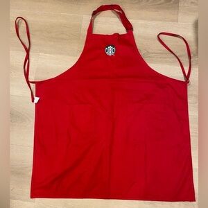 Like New Starbucks Red Apron Barista Holiday Christmas Red